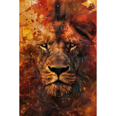 Abstract Canvas of Lion